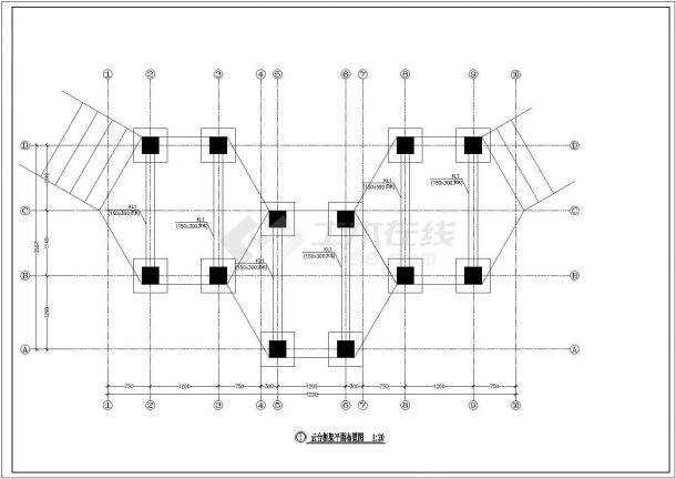 某道路平台CAD详细完整节点设计图纸-图二
