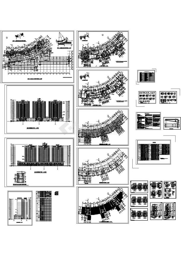 【盘锦市】某新村住宅楼建筑设计施工方案CAD图纸-图一