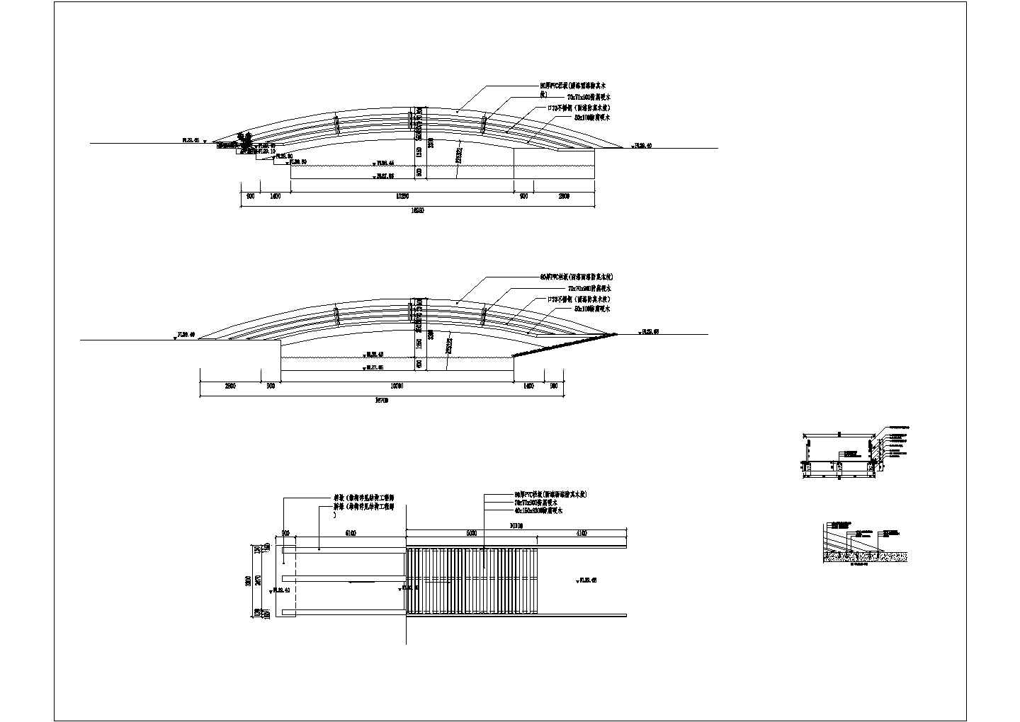某园桥CAD设计完整构造详细大样图