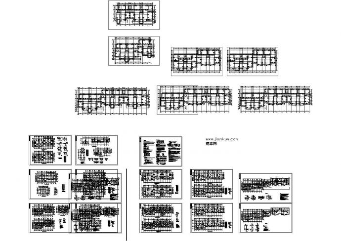 某地豪华小区小高层住宅全套建筑施工设计cad图纸（含基础筏板配筋图）_图1