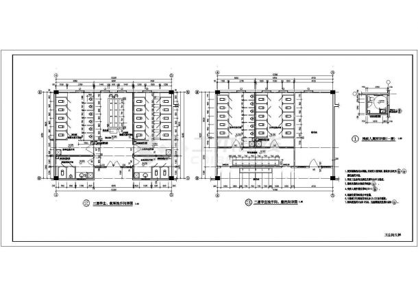 苏州某小学教学楼卫生间全套建筑施工设计cad图-图一