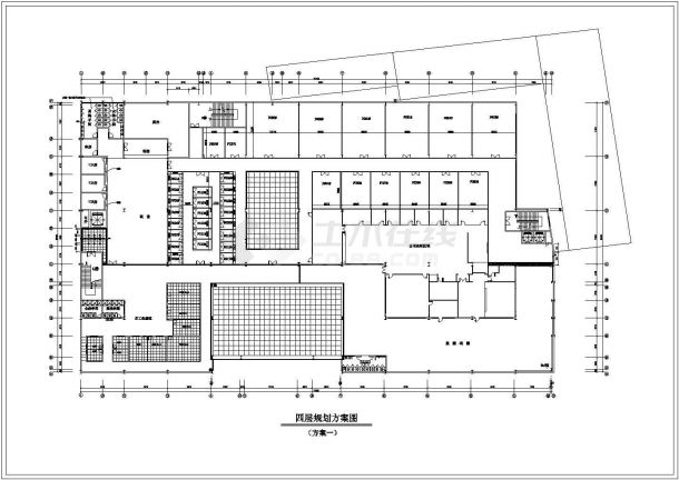 某经济发展区外资商场建筑设计方案CAD图纸-图一