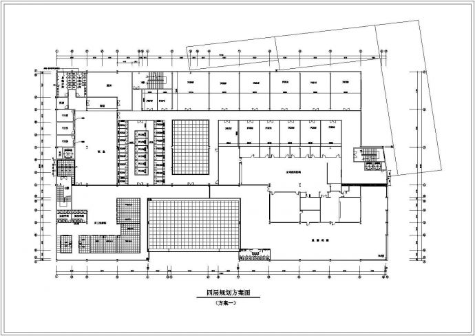 某经济发展区外资商场建筑设计方案CAD图纸_图1