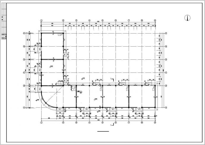 某经济发展区连锁超级商店建筑整体设计方案CAD图纸_图1