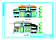 三层美式风格独栋别墅建筑设计施工图纸-图二
