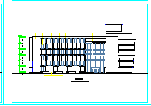 6层现代风格办公楼建筑方案设计施工图纸-图二
