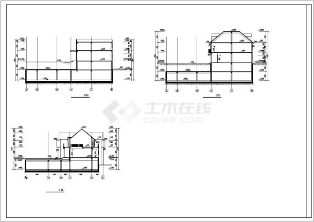 某经济发展区高层商业楼建筑全套设计方案CAD图纸-图一