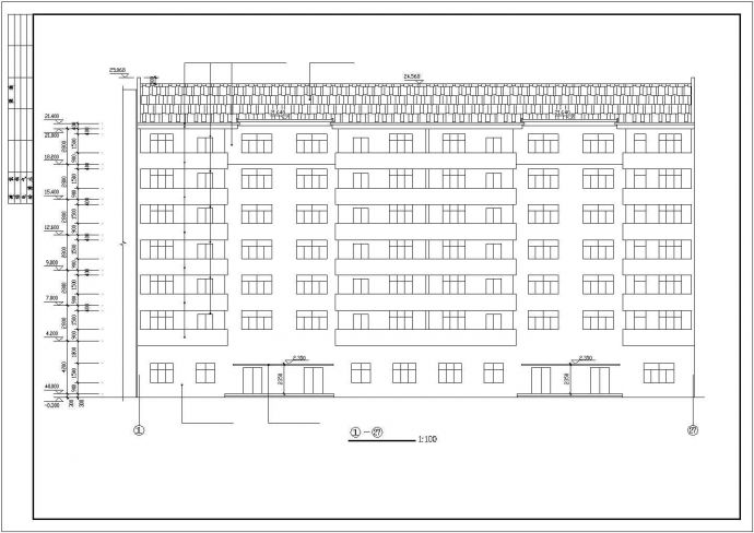 某商务经济圈商住楼建筑设计方案CAD图纸_图1