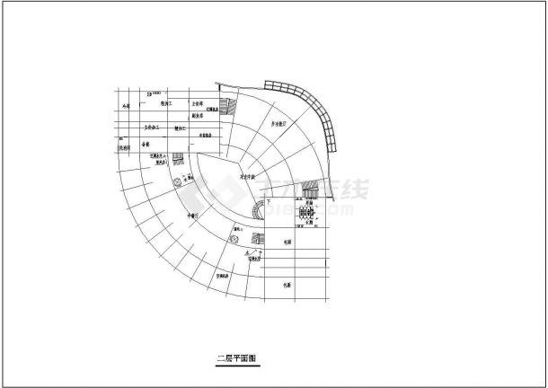 某大学星级会馆CAD建筑设计完整平立面方案图-图一
