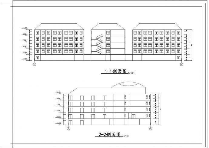 上海某学校行政大楼CAD建筑设计施工大样图_图1