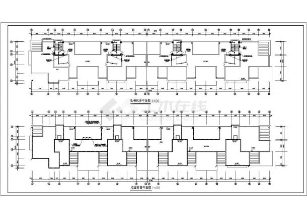 郑州某地高层商住楼2号电气设计CAD参考图-图一