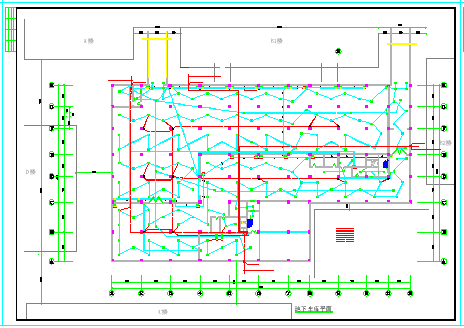 某地下车库电气规划布置图-图二