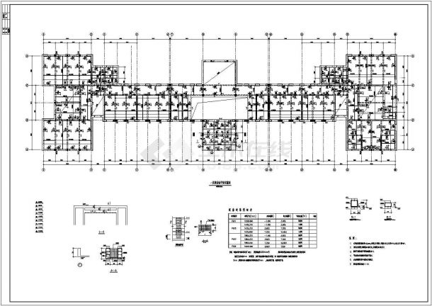 学校设计_五层砖混结构学校结构施工CAD图-图二