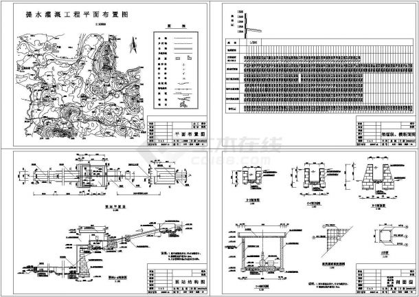 【江苏】某泵站建筑全套设计方案CAD详图-图一
