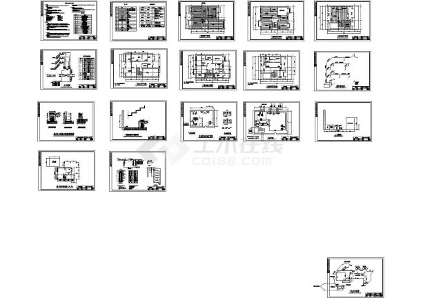 [山东]多层别墅地源热泵空调系统设计施工图（冷暖联供空调系统）（含建筑设计施工说明）-图一