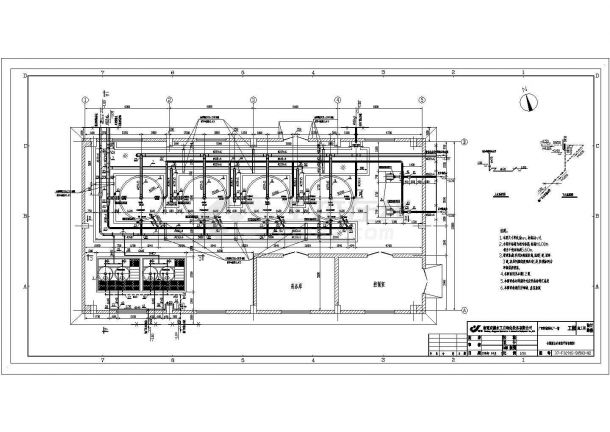 广西某电厂含煤废水处理CAD给排水构造节点设计图纸-图一