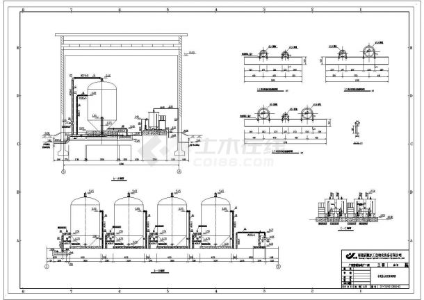 广西某电厂含煤废水处理CAD给排水构造节点设计图纸-图二