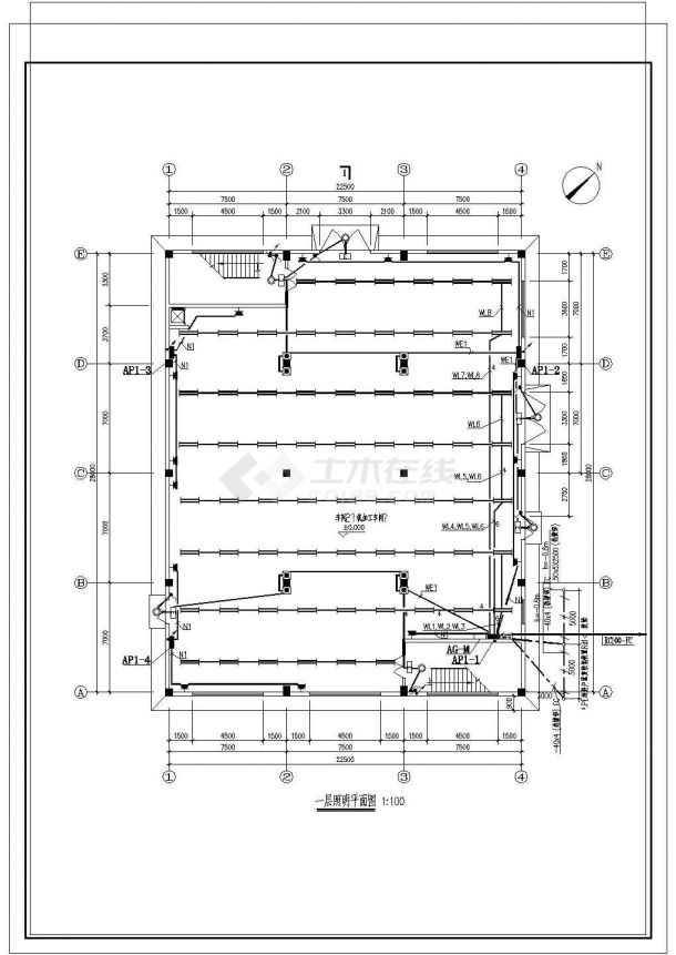 北方某二层混凝土厂房食堂电气设计施工图-图二