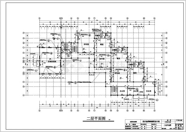 某城市三层幼儿园全套建筑施工CAD图-图二