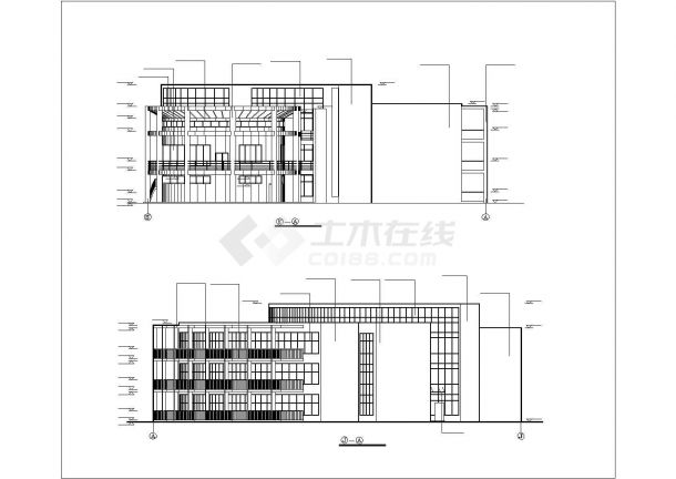 某三层框架结构私立幼儿园全套建筑CAD设计图纸-图一
