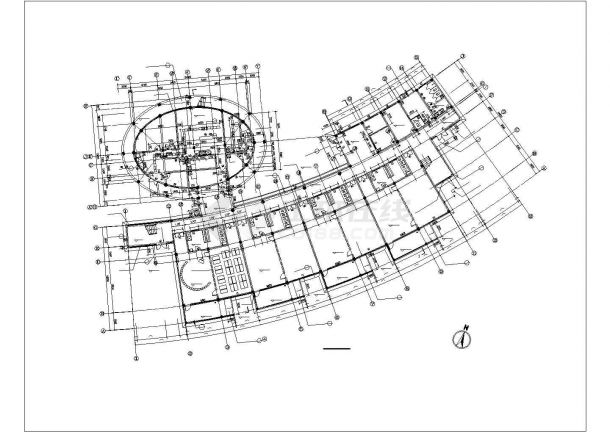 某三层框架结构私立幼儿园全套建筑CAD设计图纸-图二