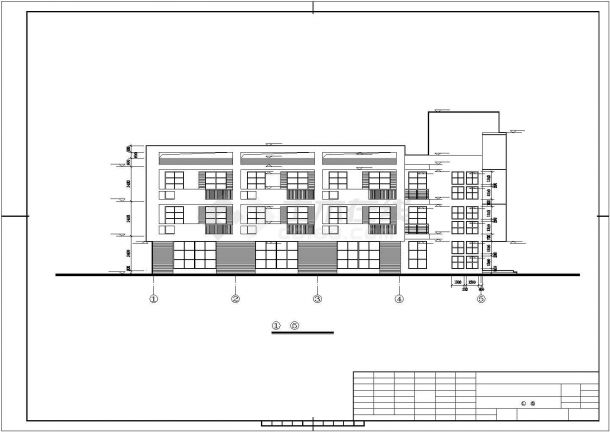 占地220平米4层砖混结构住宅楼全套平立剖面设计CAD图纸-图一