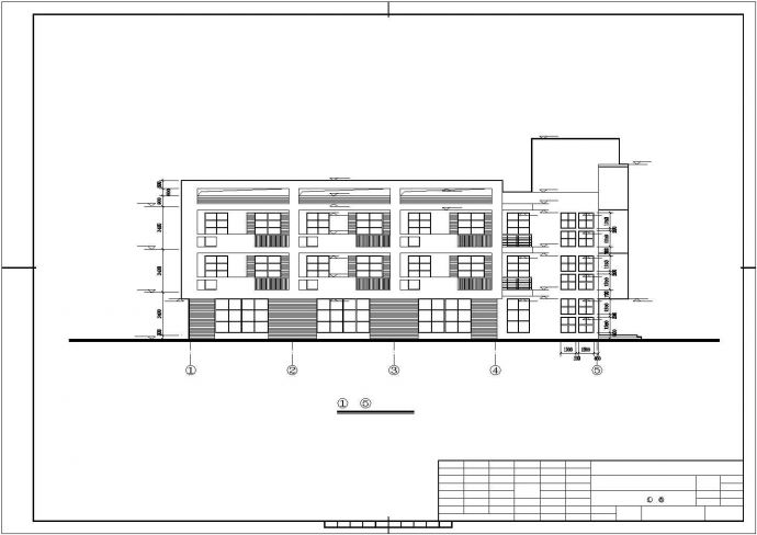 占地220平米4层砖混结构住宅楼全套平立剖面设计CAD图纸_图1