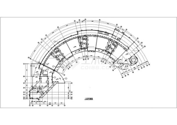 贵阳市某小区2900平米3层框架结构现代化幼儿园平面设计CAD图纸-图一