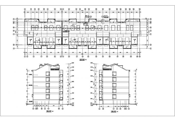 某五层板式住宅楼建筑CAD图_图1