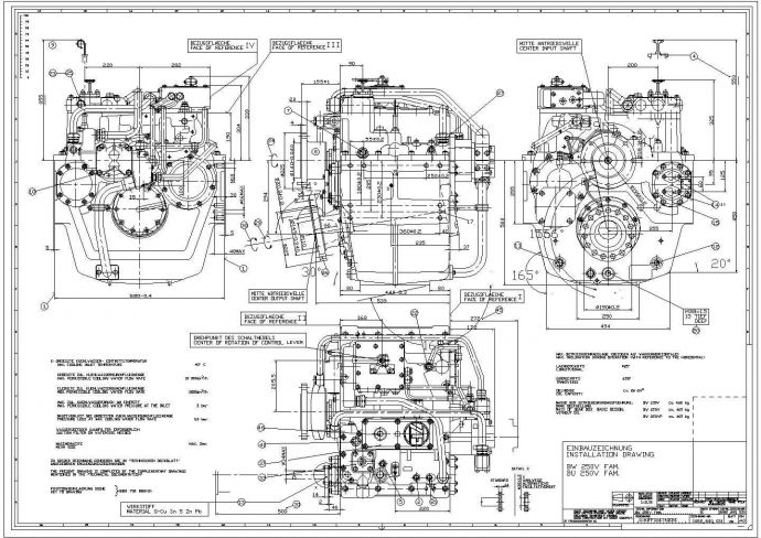 某齿轮变速箱图CAD构造节点图纸_图1