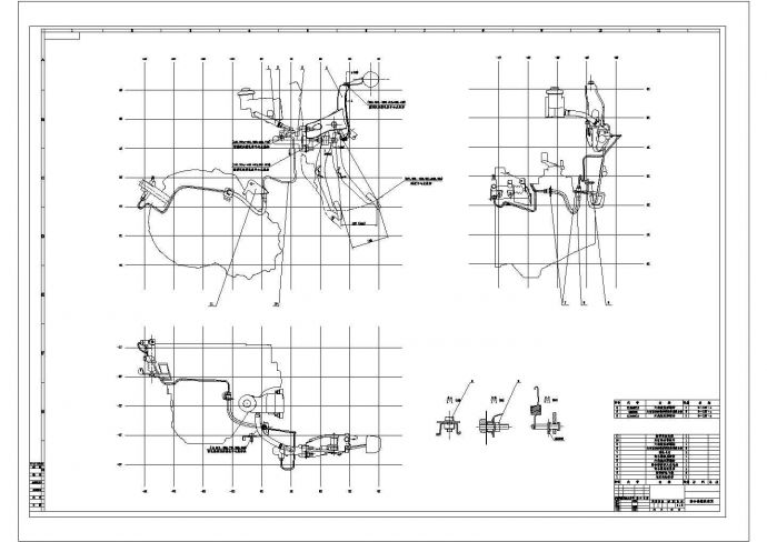 某离合操纵装置CAD节点施工大样图_图1