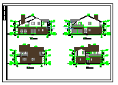 小别墅建筑设计CAD施工全套图