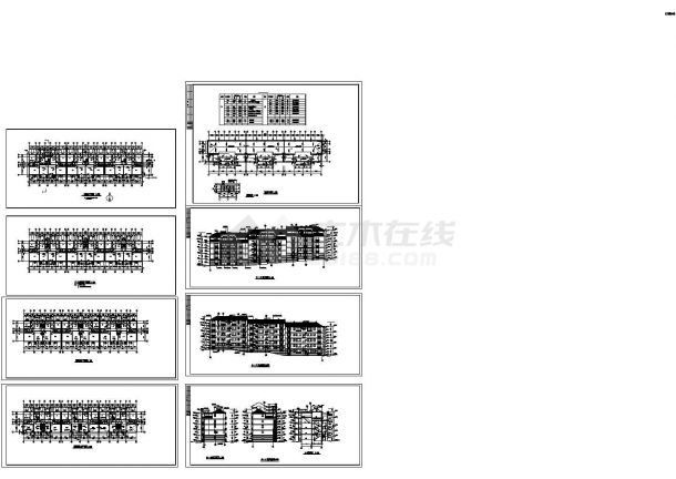 某地住宅区欣欣家园小区多层建筑完整设计施工CAD图纸-图一