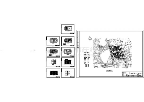 某城市经典花园式小区居民建筑设计规划施工方案CAD图纸-图一
