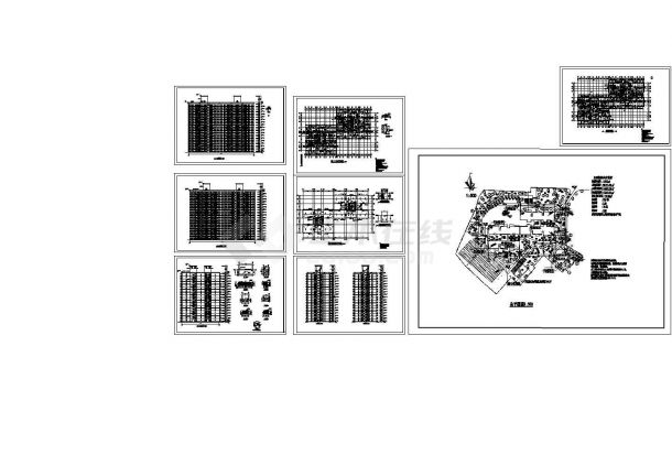 某城市内学校住宅楼建筑设计施工方案CAD图纸-图一