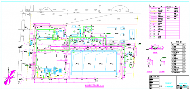 [河北]城市污水处理厂全套工艺综合管线CAD设计图-图一