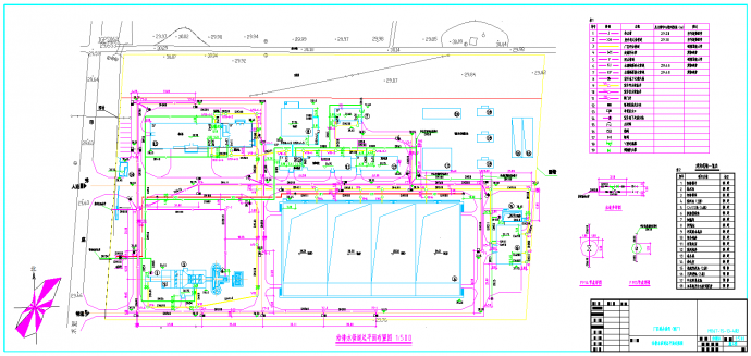 [河北]城市污水处理厂全套工艺综合管线CAD设计图_图1