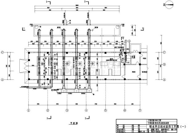[营口]污水厂全套工艺送水泵房CAD大样设计图-图二