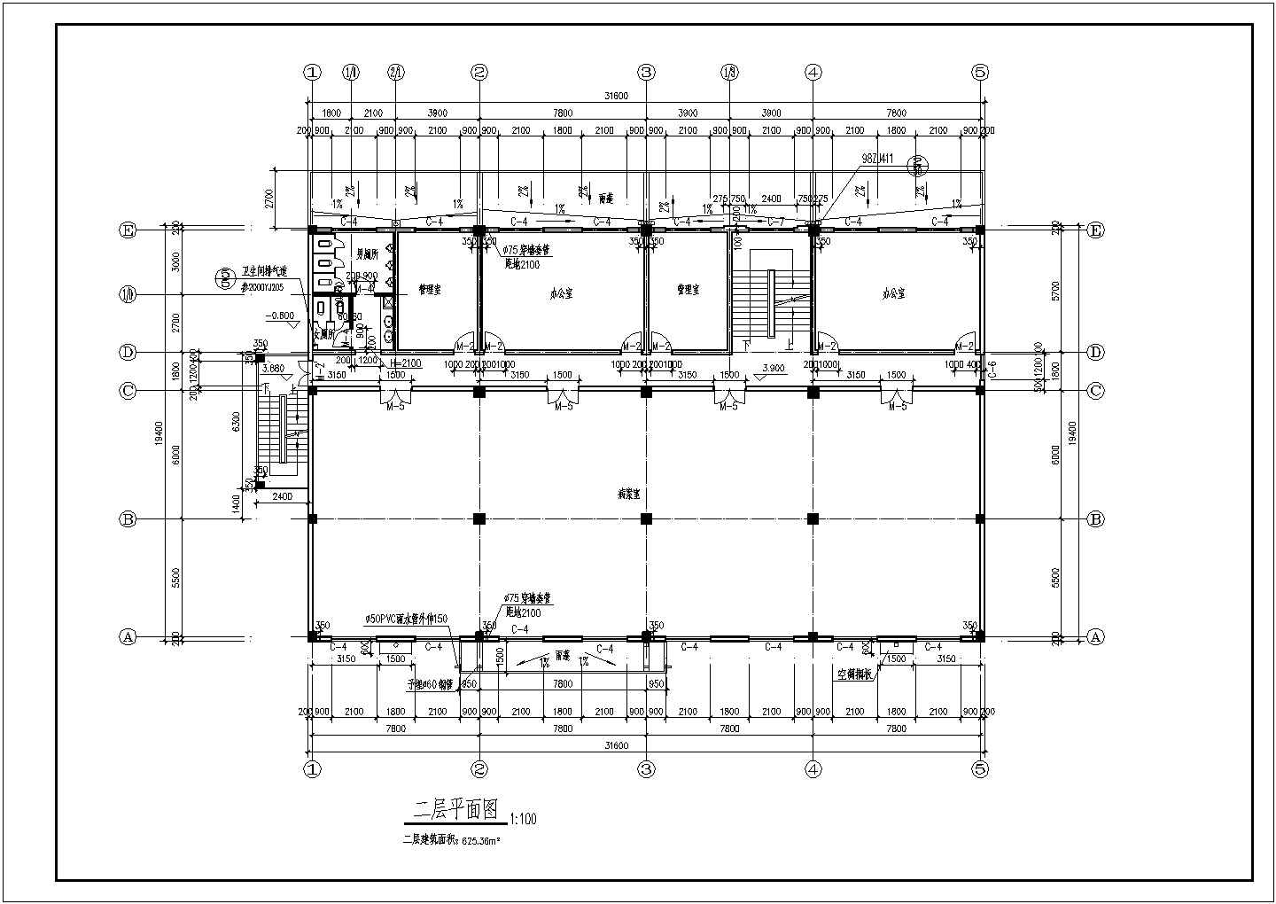 医院行政综合楼全套建筑设计施工图