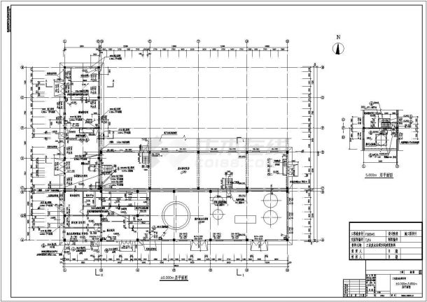 某电厂工业废水车间施工CAD设计图纸工业废水间-图一