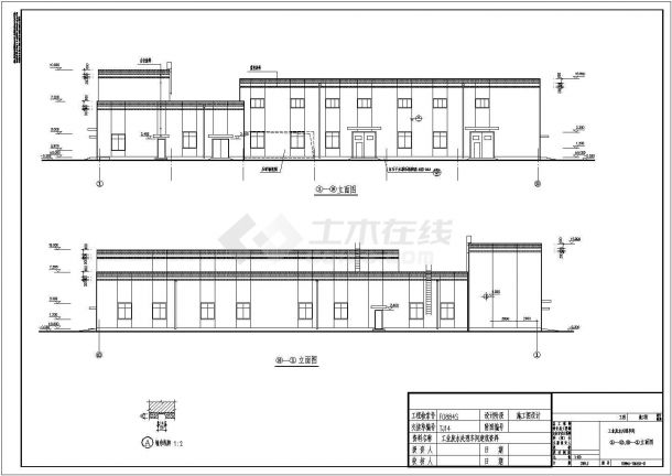 某电厂工业废水车间施工CAD设计图纸工业废水间-图二