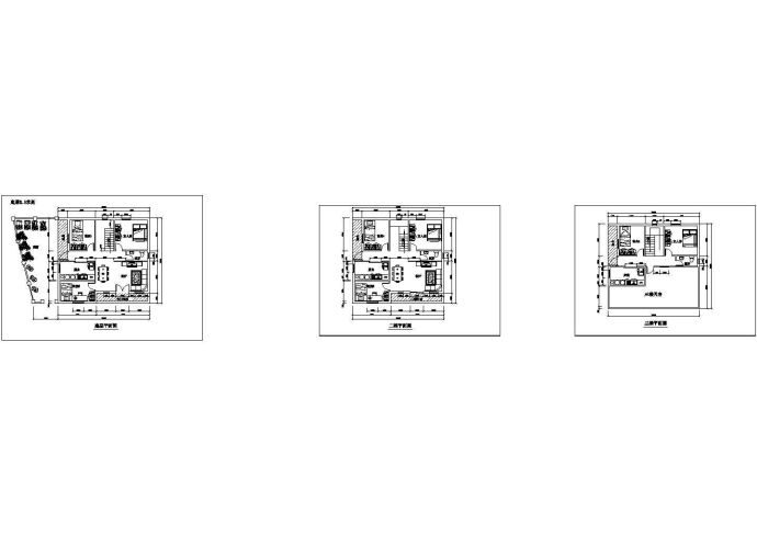 某三层自建别墅建筑方案cad图纸（含效果图）_图1