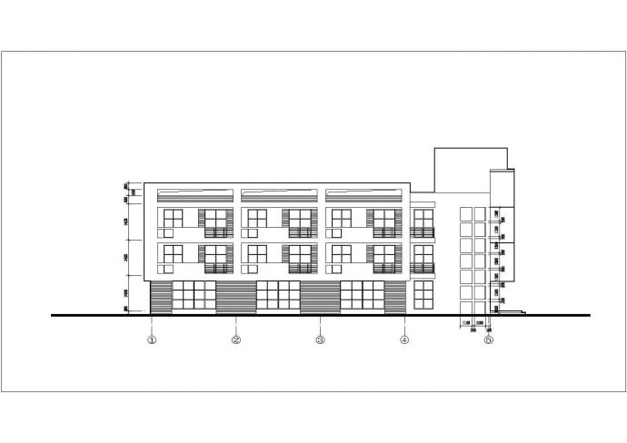 长春市某2650平米3层框架现代化社区幼儿园平立剖面设计CAD图纸_图1