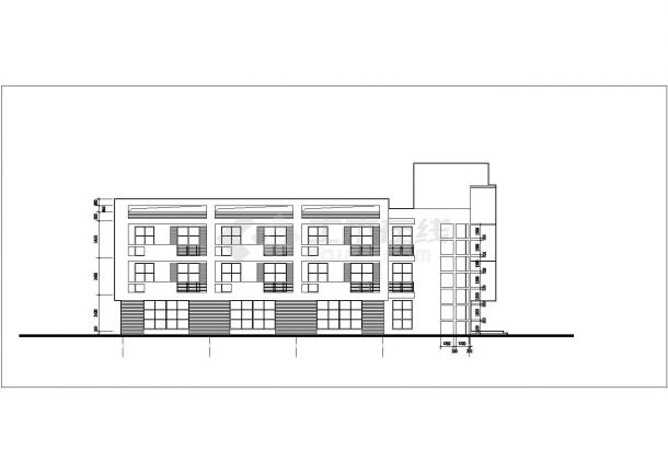 某小区2800平米3层框架结构社区幼儿园平立剖面设计CAD图纸-图一