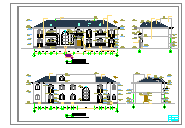 某地两层私家别墅建筑设计CAD施工图-图二