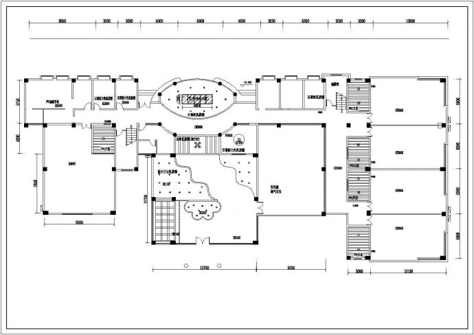 某社区1900平米3层框架结构社区幼儿园装修施工CAD设计图纸_图1