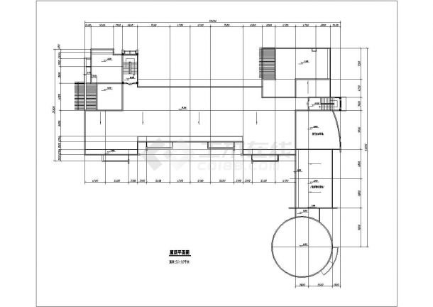 2760平米三层框架结构现代化幼儿园平面设计CAD图纸-图二
