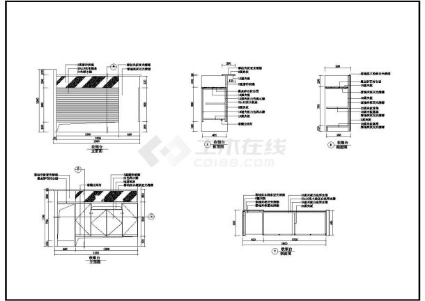 某古董商店建筑设计全套CAD图-图一