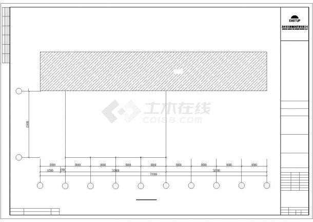 珠海市福区路某大型花岗石厂单层钢结构厂房全套设计CAD图纸-图二