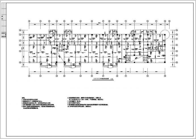 钢结构设计_多层住宅楼全套结构施工CAD图_图1